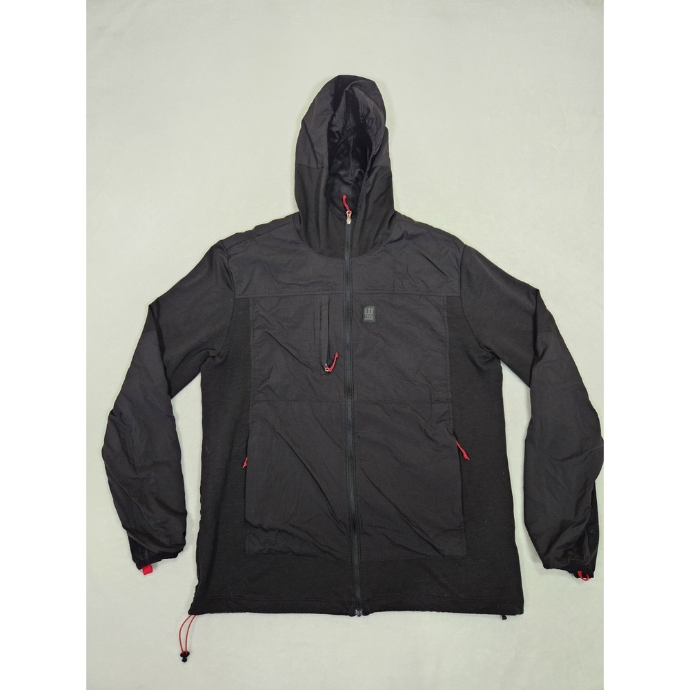 Topo Designs Jacket Men's Hooded‎ Lightweight Windbreaker Full Zip Size Large